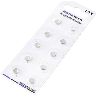 Basetech AG1 knoopcel LR 621 alkaline-mangaan 6 mAh 1,5 V 10 st.