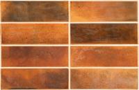 Wandtegel Equipe Hanoi 16x5cm burnt red glans - thumbnail