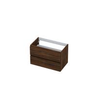 INK - Onderkast 2 Laden Greeploos met Houten Keerlijst - 800x450x520 Mm - Koper Eiken - thumbnail