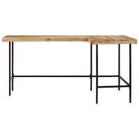 Bureau 165x110x77 cm massief mangohout en ijzer - thumbnail