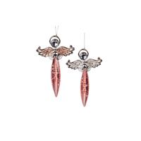 Ornament plastic engel roze l12cm Kurt S. Adler - Kurt s adler - thumbnail