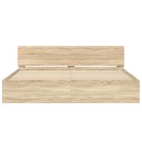 Bedframe met hoofdeinde sonoma eikenkleur 180x200 cm - thumbnail