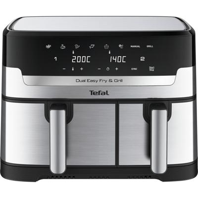 Tefal Dual Easy Fry & Grill EY905D - Heteluchtfriteuse XXL - RVS Tefal Dual Easy Fry & Grill EY905D - Heteluchtfriteuse XXL - RVS