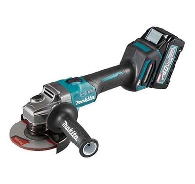Makita ga005gm201 40v max haakse slijper 125 mm 4,0 ah accu (2 st), lader, mbox - ga005gm201