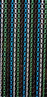 Sunarts model 604 Aluminium zilver / zwart / blauw / groen afm 100 x 232 cm Sunarts model 604 Aluminium zilver / zwart / blauw / groen afm 100 x 232 cm