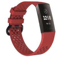 Vierkante gat verstelbare sport polsband voor FITBIT charge 3 (rood) - thumbnail