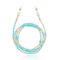 Deja Jewels Turqoise 2 Koord voor Zonnebril of Leesbril met Kraaltjes - thumbnail