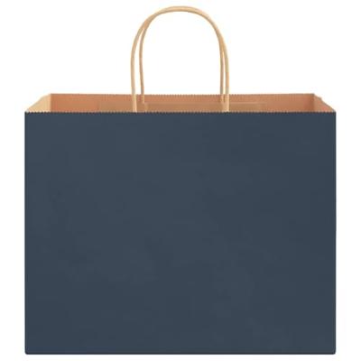 VidaXL Papieren zakken 250 st met hengsels 32x22x24 cm blauw