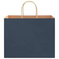 VidaXL Papieren zakken 250 st met hengsels 32x22x24 cm blauw - thumbnail