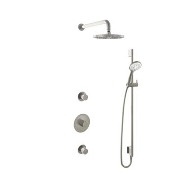 Hotbath Buddy - Inbouw Regendoucheset - 2 Stopkranen - Thermostatisch - Wandarm 35 cm - Hoofddouche 200 mm - Ronde Handdouche 3 Standen - Glijstang 900 mm - Waterbesparend - V02