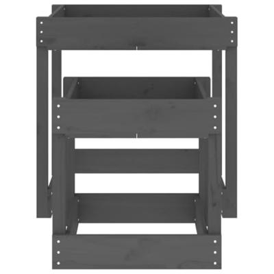 VidaXL Zandtafels 2 st massief grenenhout grijs