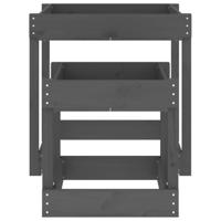 VidaXL Zandtafels 2 st massief grenenhout grijs - thumbnail