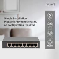 Digitus DN-80066-1 Netwerk switch RJ45 8 poorten 10 / 100 / 1000 MBit/s - thumbnail