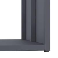 Brandhoutrek 40x40x40 cm koudgewalst staal antracietkleurig - thumbnail