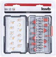 kwb 757295 Bovenfreesset Hardmetaal Schachtdiameter 8 mm 12-delig - thumbnail