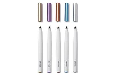 Cricut Explore/Maker Medium Point 5-Pack Stiftset Metallic, Goud, Koper, Zilver, Blauw, Lila