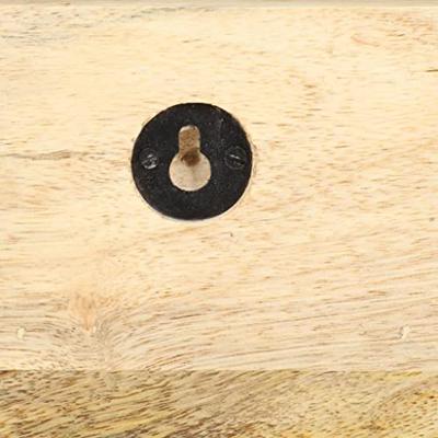 VidaXL Wandkapstok 60x15x20 cm massief ruw mangohout