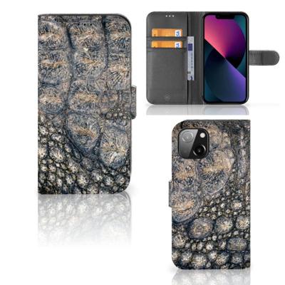 Apple iPhone 13 | Telefoonhoesje | Met pasjeshouder | Krokodillenprint