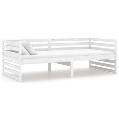 VidaXL Bedbank massief grenenhout wit 90x200 cm