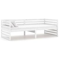 VidaXL Bedbank massief grenenhout wit 90x200 cm - thumbnail