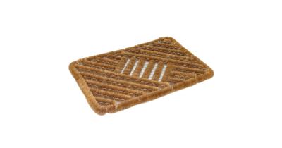 Deurmat/vloermat staaldraad/kokos bruin 60 x 40 cm voor binnen en buiten - Deurmatten