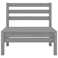 Tuinmiddenbank massief grenenhout grijs - thumbnail