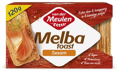 Van der Meulen Melba Toast Sesam 120 g bij Jumbo