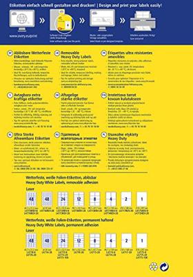 Avery afneembare weerbestendige etiketten Ft 99,1 x 139 mm (b x h), wit, doos van 80 etiketten Avery afneembare weerbestendige etiketten Ft 99,1 x 139 mm (b x h), wit, doos van 80 etiketten