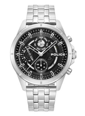 Police PEWJK0004605 Zwart Zilverkleurig Heren horloge