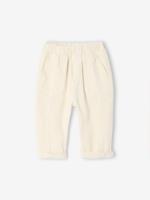 Babybroek van twill ecru - thumbnail
