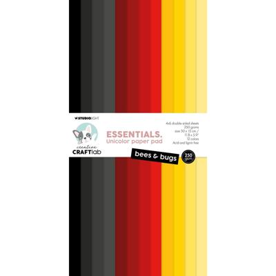 Creative Craftlab • essentials unicolor paper pad bees & bugs
