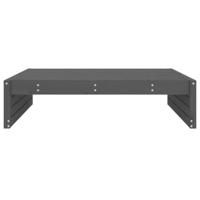 Tuinvoetenbank 120x80 cm massief grenenhout grijs - thumbnail