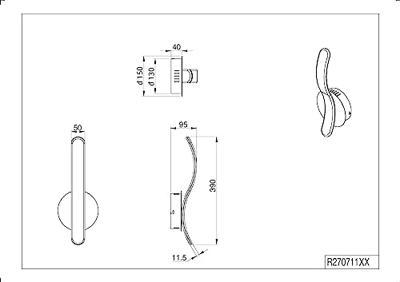 Trio Led wandlampParma wit - R27071131