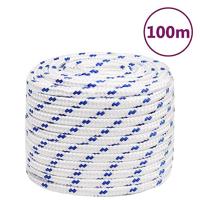Boot touw 18 mm 100 m polypropyleen wit - thumbnail