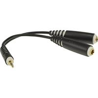 Klotz AYB-3 Y-adapter 1x jack 3.5 mm -2x jack female 6.35 mm 0.2 m - thumbnail