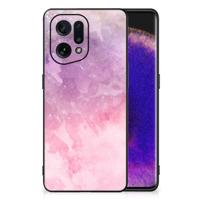 Kleurrijke Telefoonhoesje OPPO Find X5 Pink Purple Paint - thumbnail