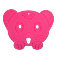 Kleine tijger hoofd patroon hittebestendige anti-skidding siliconen warmte-isolatie mat (magenta) - thumbnail