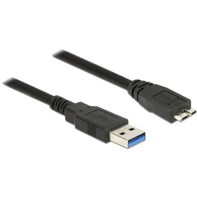 Delock 85073 Kabel USB 3.0 Type-A male > USB 3.0 Type Micro-B male 1,5 m zwart Delock 85073 Kabel USB 3.0 Type-A male > USB 3.0 Type Micro-B male 1,5 m zwart