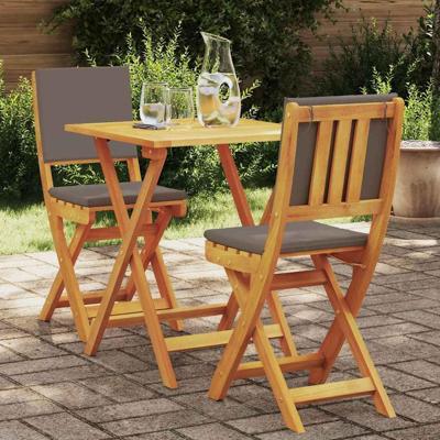 Bistroset 3 pcs Bruin Massief acaciahout