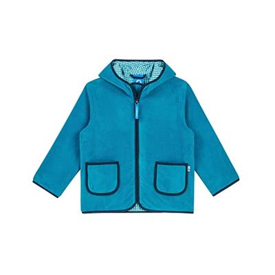 Fleece kinderjas TONTTU FINKID, zip-in binnenjas oceaanblauw