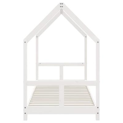 Kinderbedframe 80x200 cm massief grenenhout wit