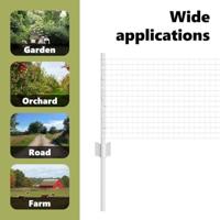 VidaXL Hek met paal zilver 0,4 x 10 m staal - thumbnail