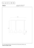 Lucide KALA - Hanglamp - 4xE14 - Taupe - thumbnail