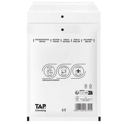 Comebag luchtkussenenveloppen, ft 150 x 215 mm, met stripsluiting, wit, doos van 100 stuks Comebag luchtkussenenveloppen, ft 150 x 215 mm, met stripsluiting, wit, doos van 100 stuks