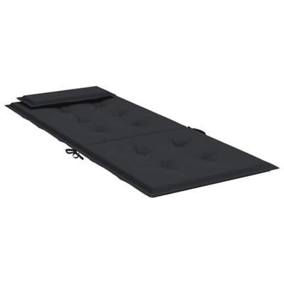Stoelkussens 6 st hoge rug oxford stof zwart
