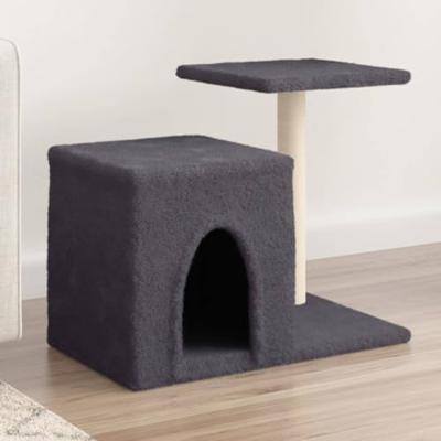 vidaXL Kattenmeubel met sisal krabpalen 50,5 cm donkergrijs, kattenpaal, kattenboom, kattenkrabpaal, kattenhuis, kattenmeubel, kattenpalen