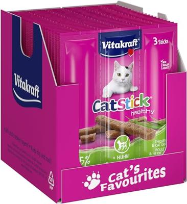 Vitakraft cat-stick mini kip / kattengras