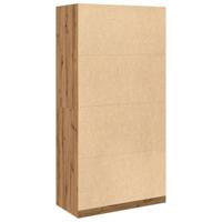 Kledingkast 100x50x200 cm bewerkt hout artisanaal eikenkleurig - thumbnail