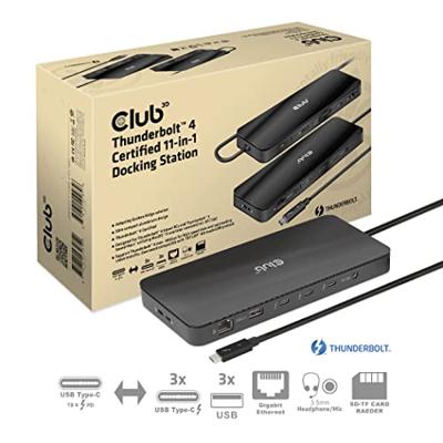 Club 3D Thunderbolt 4 Certified 11-in-1 Docking Station dockingstation Club 3D Thunderbolt 4 Certified 11-in-1 Docking Station dockingstation