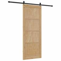 Schuifdeur Naturel en zwart 83 x 211 cm - thumbnail